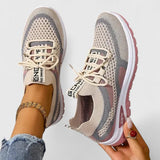 Koralyn | Grey Pink Panelled Sneakers