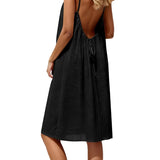 Noelle | White Open-Back Slip Dress