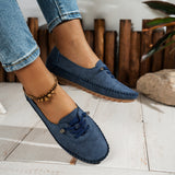 Orthelia | Grey Stitched Moccasins