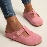 Solea | Beige Buckle Clogs