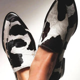 Becca | Cow Print Pointed Flats