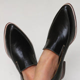 Elina | Black Sculpted Loafers