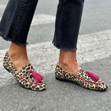 Rihanna | Leopard Pink Tassel Loafers