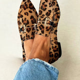 Gia | Leopard Buckle Flats