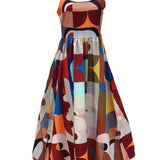 Eleonore | Multicolour Abstract Strap Dress