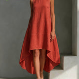 Garance | Black Asymmetric High-Low Dress