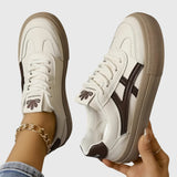 Elza | Navy-Trim Retro Sneakers