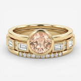 Hopp - Set of Crystalized Gold Rings