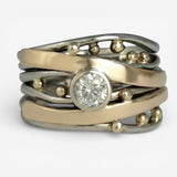 Royal - Vintage Gold Ring Inlaid with Zirconia