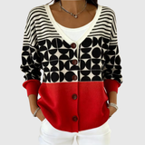 Josie | Red Geometric Cardigan