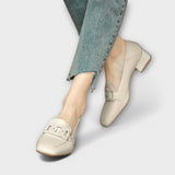 Marielle | Beige Chain Loafers