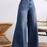 Ava | Blue High-Waist Flared Jeans