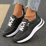 Marie | Grey Side-Zip Sneakers