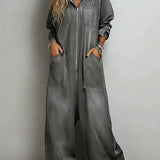 Ophélie | Denim Jumpsuit with Hood