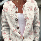 Zoe | Cream Rose-Petal Cardigan