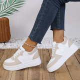 Dorine | Beige Platform Sneakers