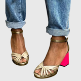 Noelyrah | Gold Heeled Sandals