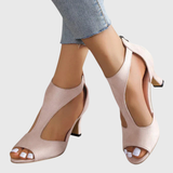 Delfina | Pink Block Heel Sandals