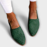 Aurora | Brown Woven Slingback Flats