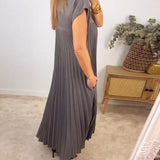 Vita | Yellow Pleated Column Dress