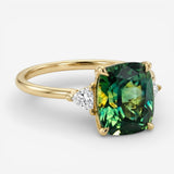Lycka - Gold Ring with Green Zirconia