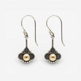 Boho Clover Earrings with Gold Beads