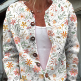 Ruby | White Daisy-Floral Cardigan