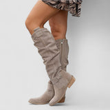 Elodie | Beige Western Boots