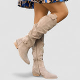 Madeleine | Beige Western Boots
