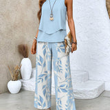 Jamie | Taupe Printed Trouser Set