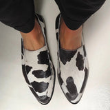 Becca | Cow Print Pointed Flats