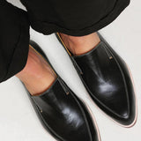 Thalia | Black Sculpted Loafers