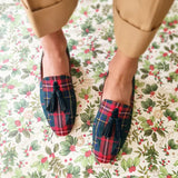 Carys | Red Tartan Tassel Loafers