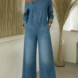 Caterina | Off-the-Shoulder Denim Jumpsuit