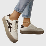 Elza | Navy-Trim Retro Sneakers