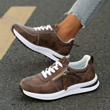 Marie | Grey Side-Zip Sneakers