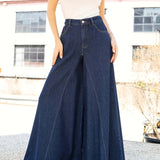 Maeve | Dark Blue Wide-Leg Jeans