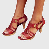 Carla | Brown Heeled Sandals