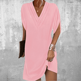 Minetta | Olive Draped V-Neck Dress
