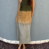 Heather | Brown Ombre Sleeveless Dress