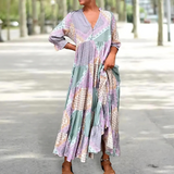 Florentina | Pastel Patchwork Maxi Dress