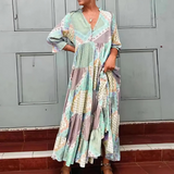 Florentina | Pastel Patchwork Maxi Dress