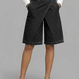 Clara | Denim Bermudas with Lace