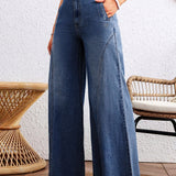 Ava | Blue High-Waist Flared Jeans