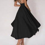 Elara | White Plunging V-Neck Maxi Dress
