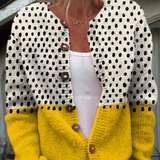 Delilah | Mustard Polka-Dot Cardigan