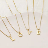 Necklace with love letter initials