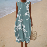 Celeste | Sage Floral-Branch Dress