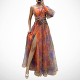 Madeleine | Multicolour One-Shoulder Dress