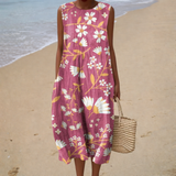 Adele | Rose Floral Midi Dress